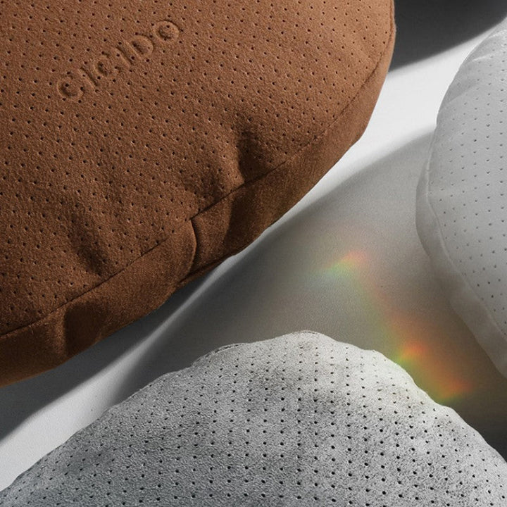 Lisslune | Suede Car Neck Pillow And Lumbar Support