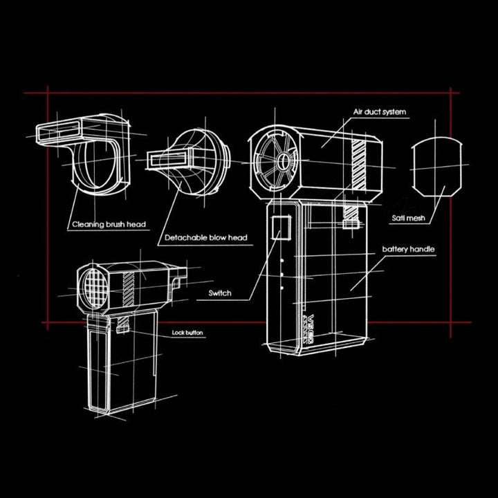 Lisslune | Handheld High-Speed Turbine Electric Air Blower