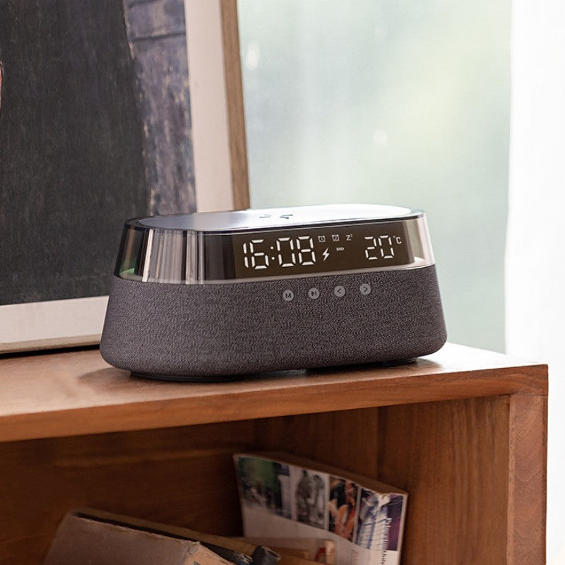 Lisslune | Night Light Wireless Charging Alarm Clock Retro Bluetooth Speaker