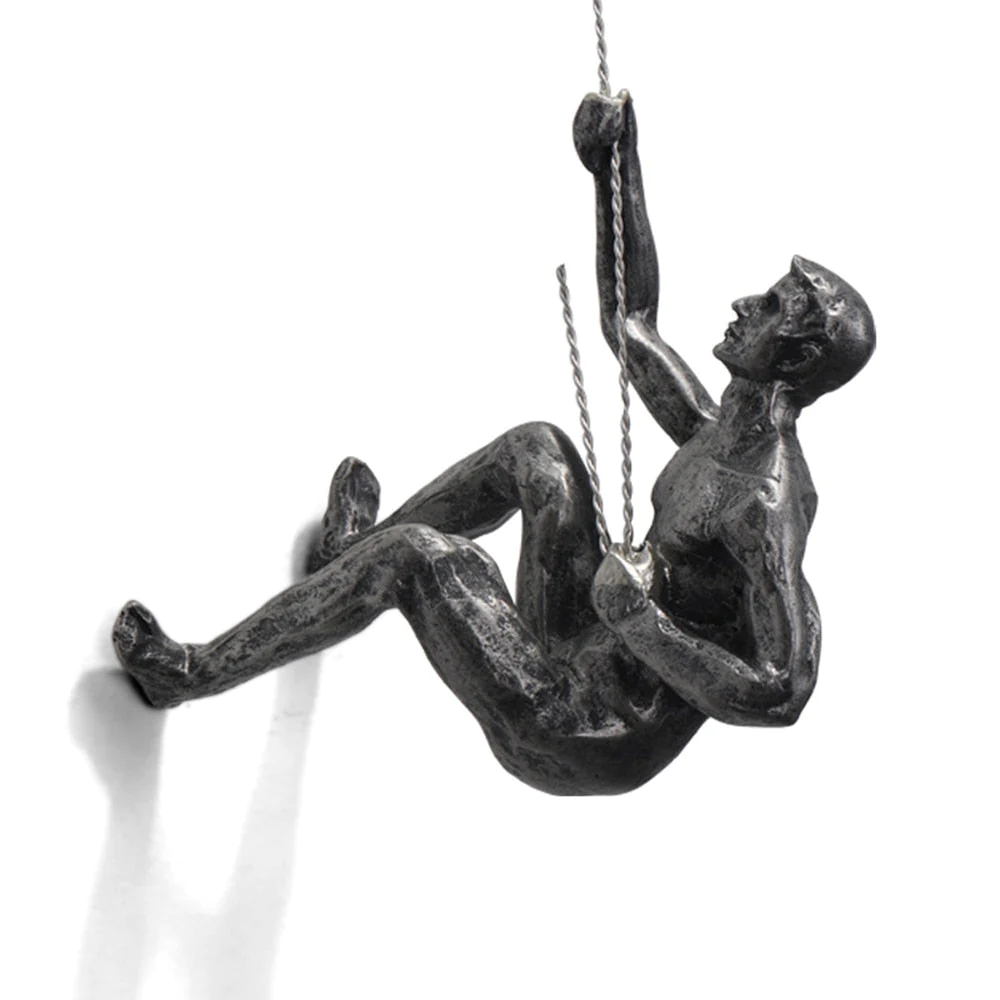 Lisslune | CraftedClimb Climbing Figures Wall Decoration – Inspiring Wall Art of Resin and Iron