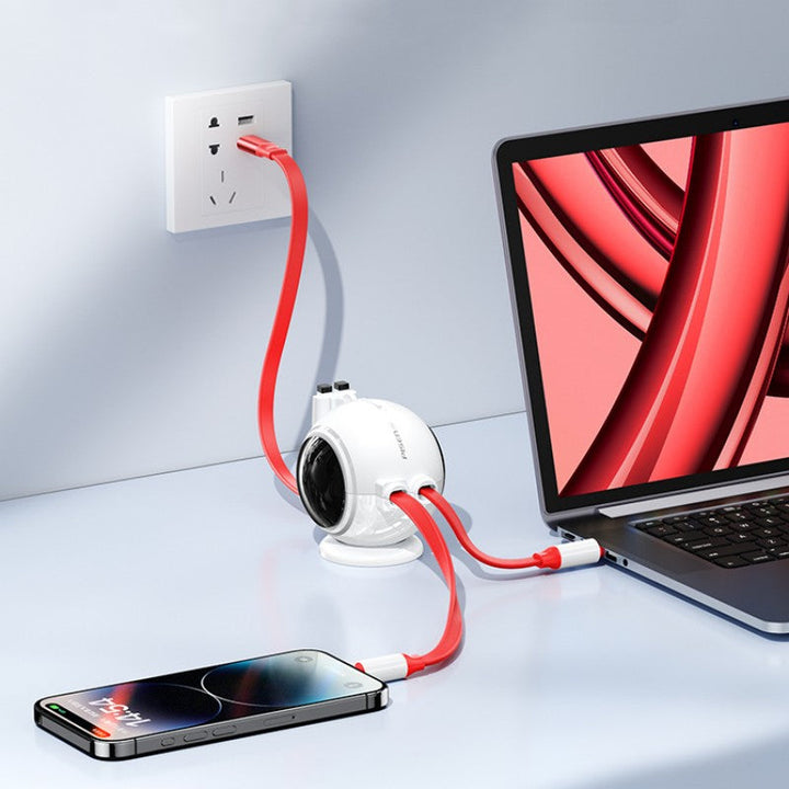 Lisslune | 2-in-1 Retractable Super Fast Charging Data Cable