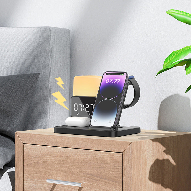 Lisslune | Multi-Functional Night Light Clock Wireless Charger