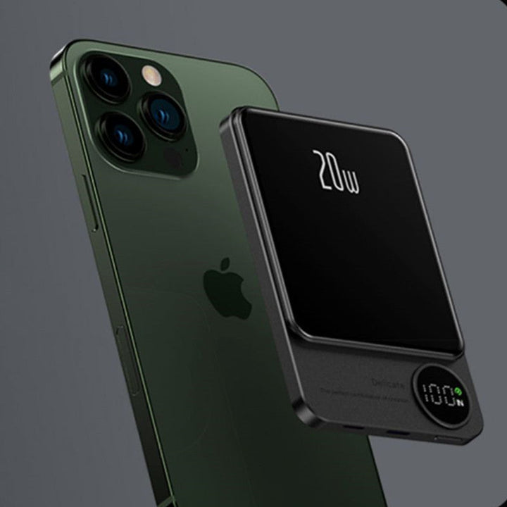 Lisslune | 10000mAh Mini Portable LED Digital Display Magnetic fast-Charging Power Bank