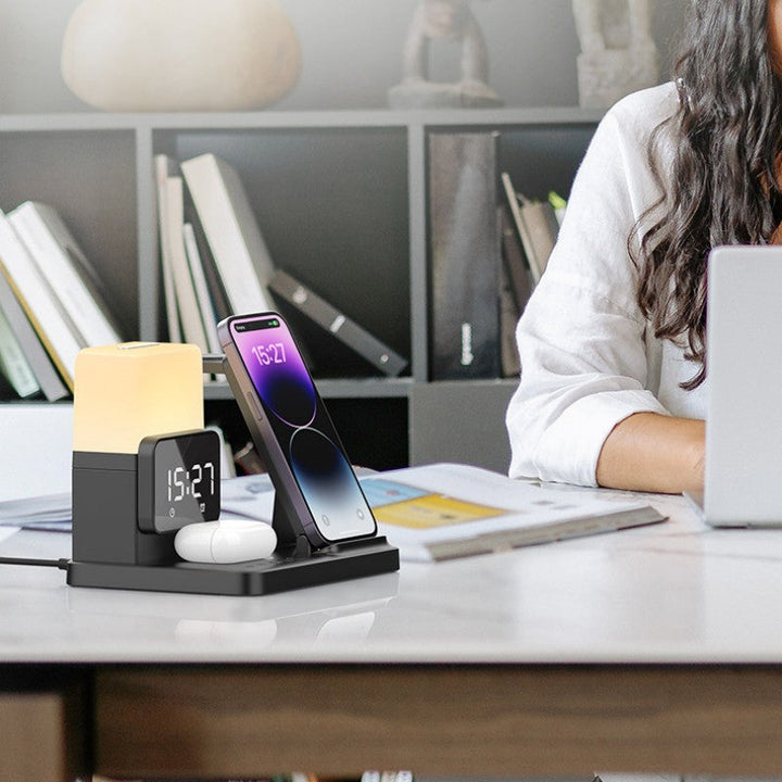 Lisslune | Multi-Functional Night Light Clock Wireless Charger