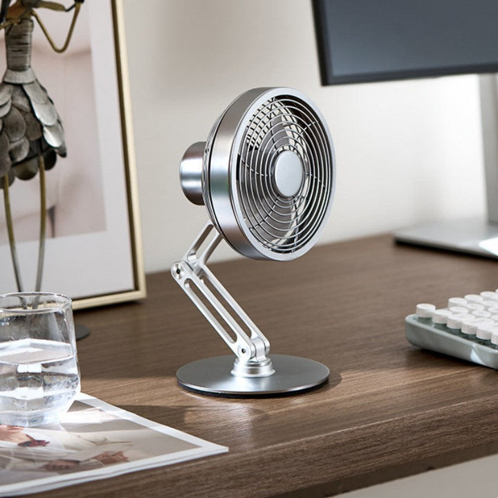 Lisslune | Desktop 360¬∞ Rotatable Foldable Metal Mini Fan