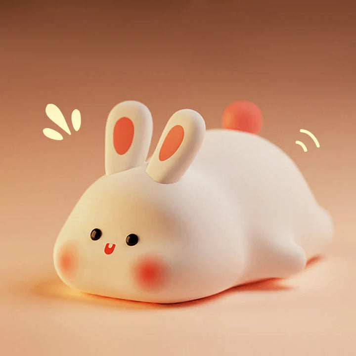 Lisslune | Cute Rabbit-Shaped USB Rechargeable Silicone Night Light for the Bedroom
