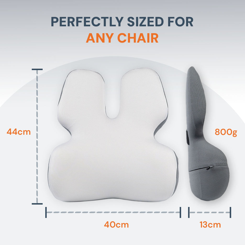 Lisslune | Adjustable Memory Foam Lumbar Support Cushion | Backrest Support for office chair Ergonomic Design for Back Pain Relief at Home, Office & Car
