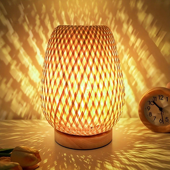 Lisslune | Aura Lamp - Bamboo USB-powered Table Lamp for the Bedroom