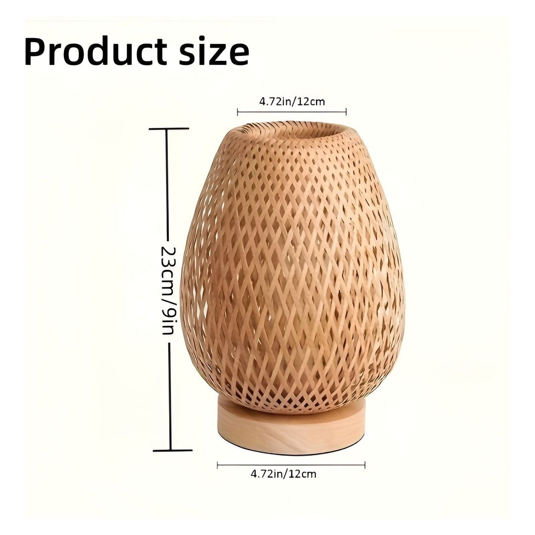 Lisslune | Aura Lamp - Bamboo USB-powered Table Lamp for the Bedroom