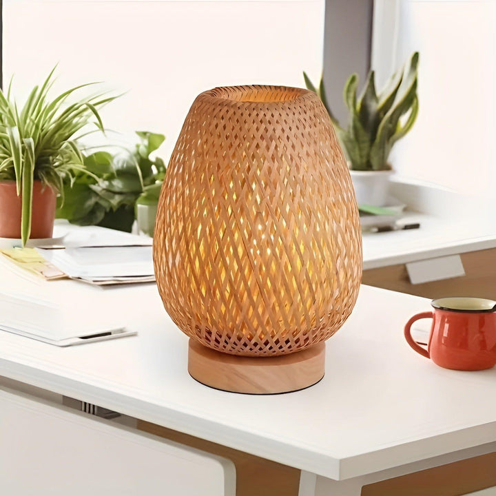 Lisslune | Aura Lamp - Bamboo USB-powered Table Lamp for the Bedroom