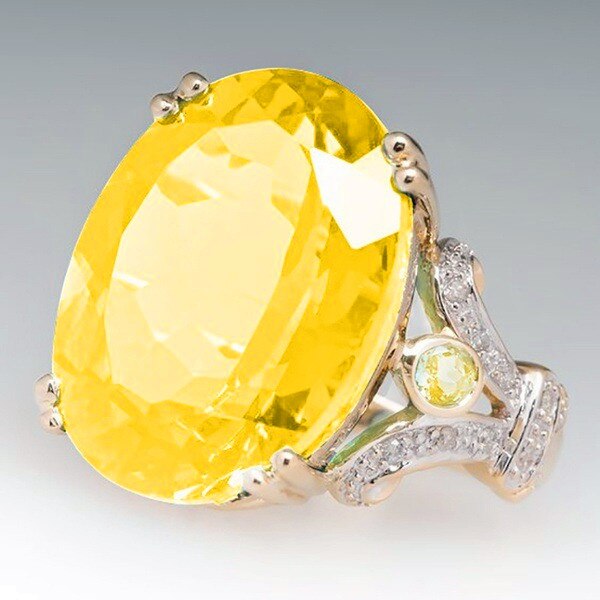 Lisslune | Fashion Luxury Colorful Cubic Zirconia Ring Oval Stone Finger Ring For Women