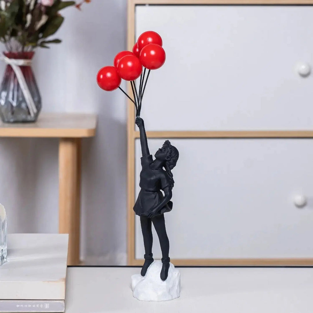 Lisslune | Banksy flying Balloon Girl Statue