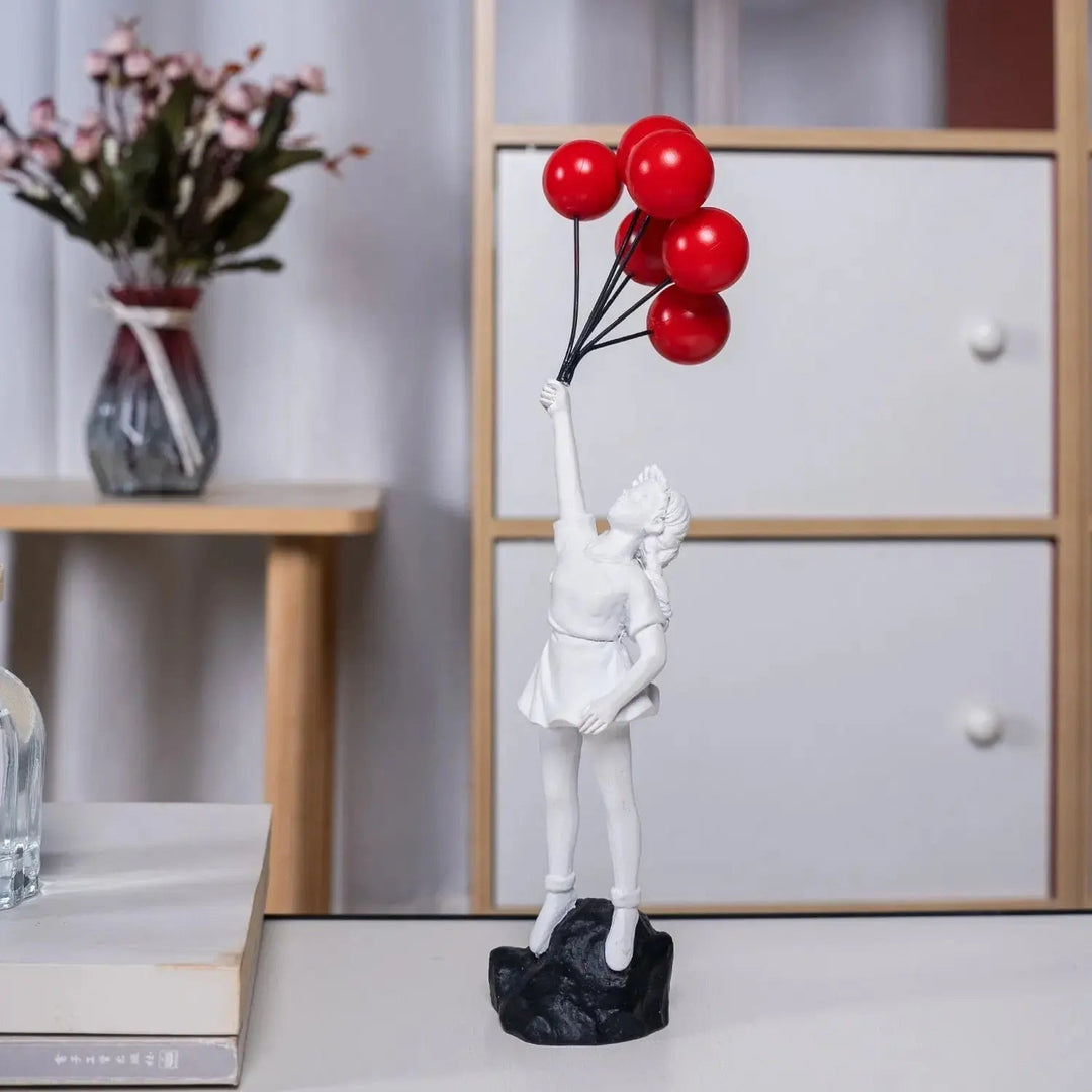 Lisslune | Banksy flying Balloon Girl Statue