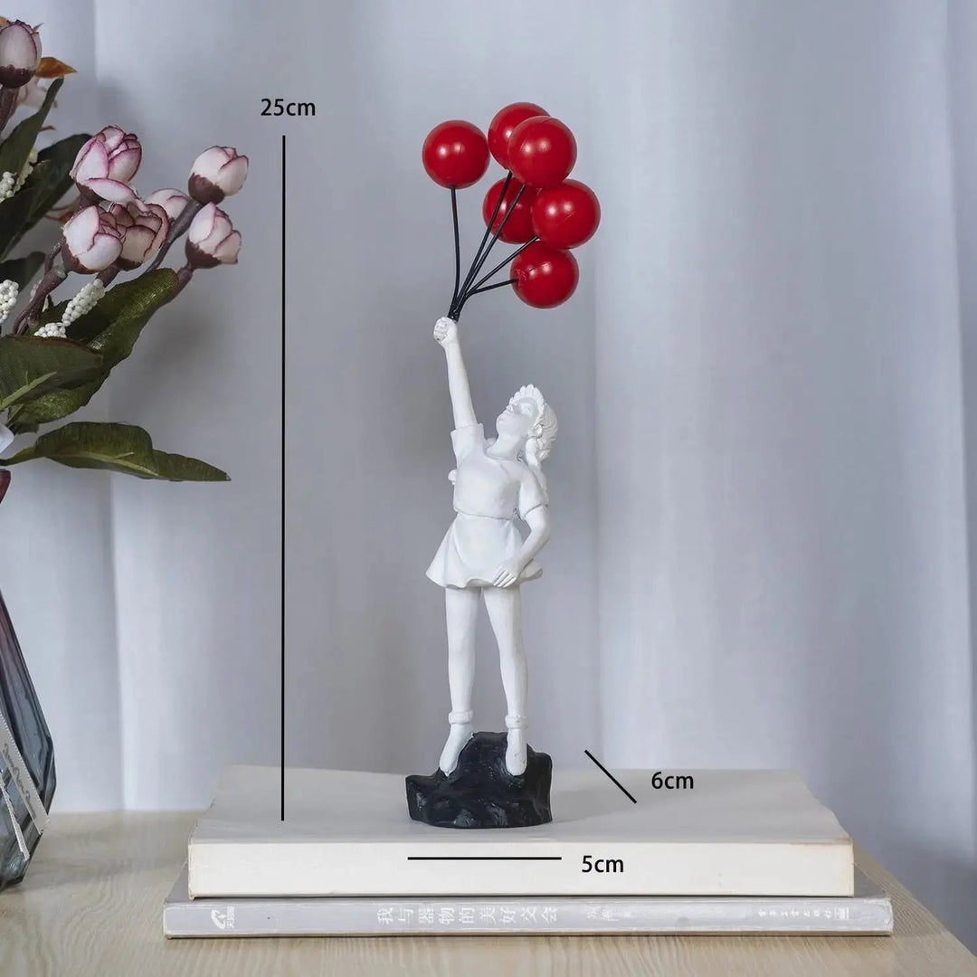 Lisslune | Banksy flying Balloon Girl Statue