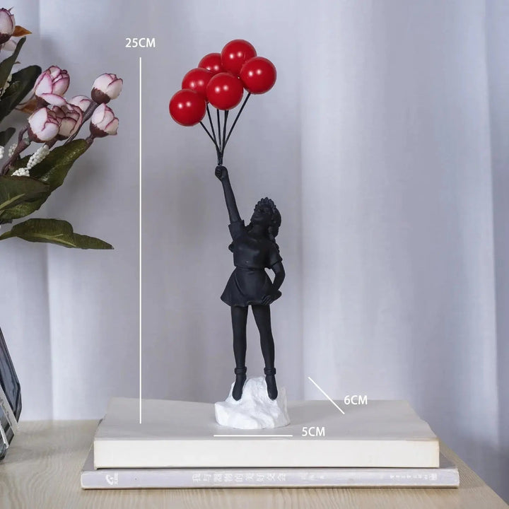 Lisslune | Banksy flying Balloon Girl Statue