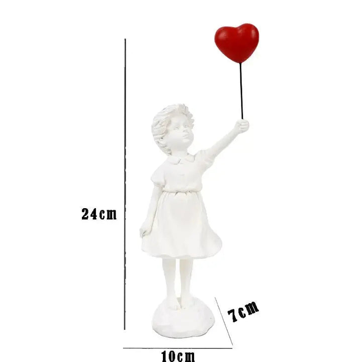 Lisslune | Banksy flying Balloon Girl Statue