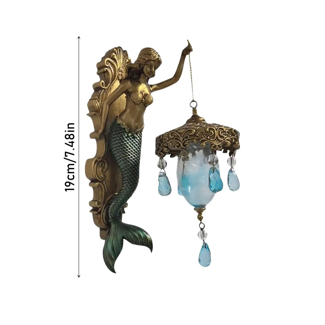 Lisslune | Elegant Baroque Mermaid Wall Lamp – Artistic Maritime Wall Lighting for Atmospheric Spaces