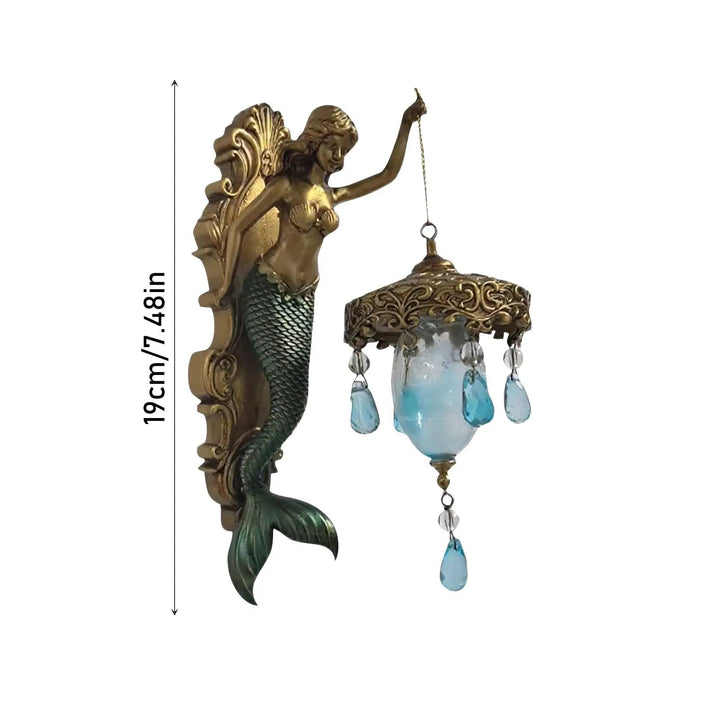Lisslune | Elegant Baroque Mermaid Wall Lamp – Artistic Maritime Wall Lighting for Atmospheric Spaces