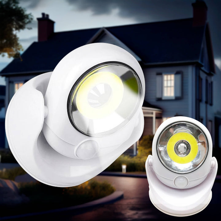 Lisslune | Battery Operated Outdoor Security Light with Motion Sensor – Waterproof LED Light for Garden & Driveway | 450 Lumens