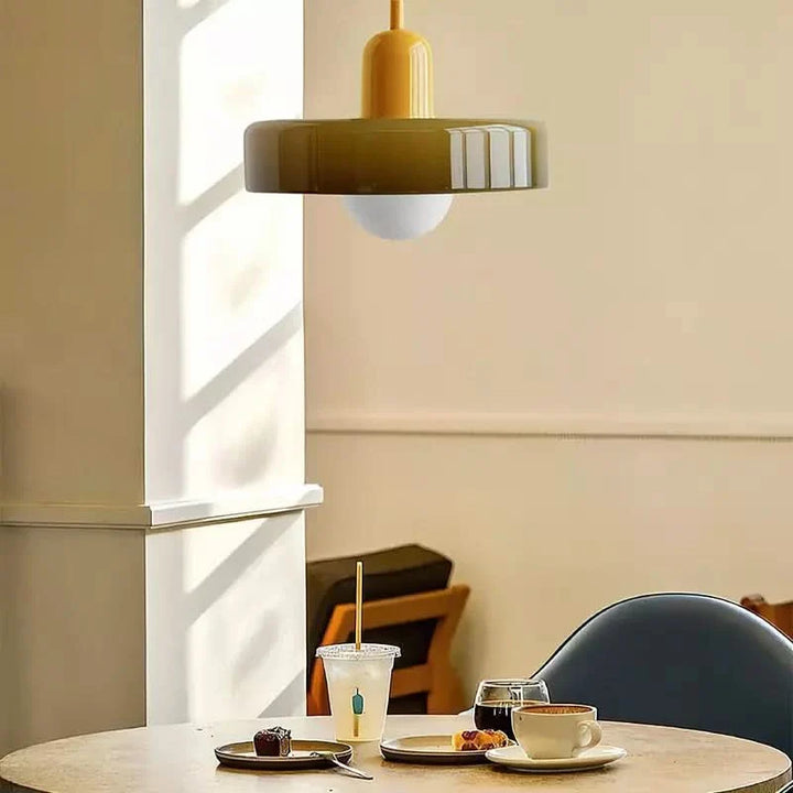 Lisslune | Bauhaus Colored Glass Pendant Light