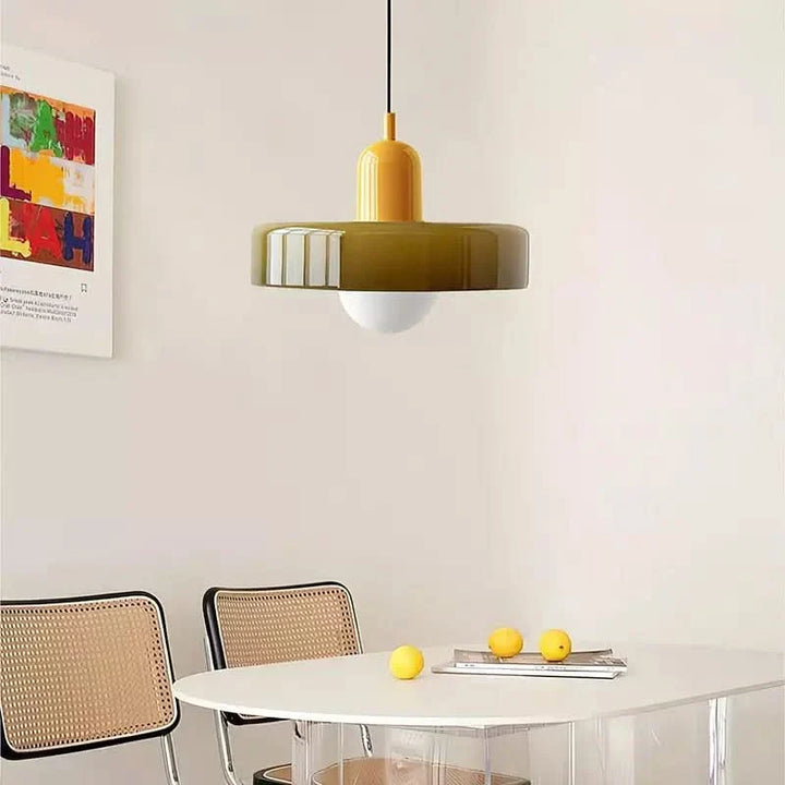 Lisslune | Bauhaus Colored Glass Pendant Light