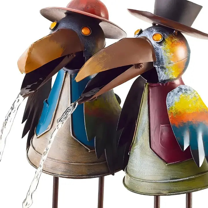Lisslune | ChirpStream | Toucan Bird Water Fountain – Playful Outdoor Garden Decoration with Flowing Water