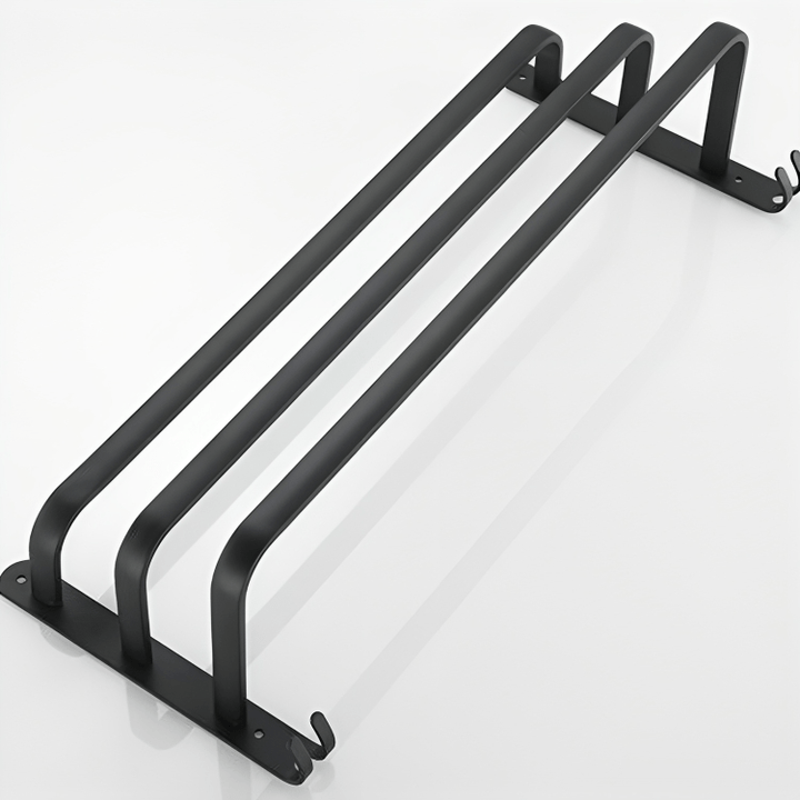 Lisslune | FlexRack Wall-Mounted Bathroom Storage Shelf with Towel Holder – Space-Saving Aluminium Rack