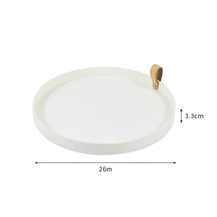 Lisslune | Simple solid color round storage tray