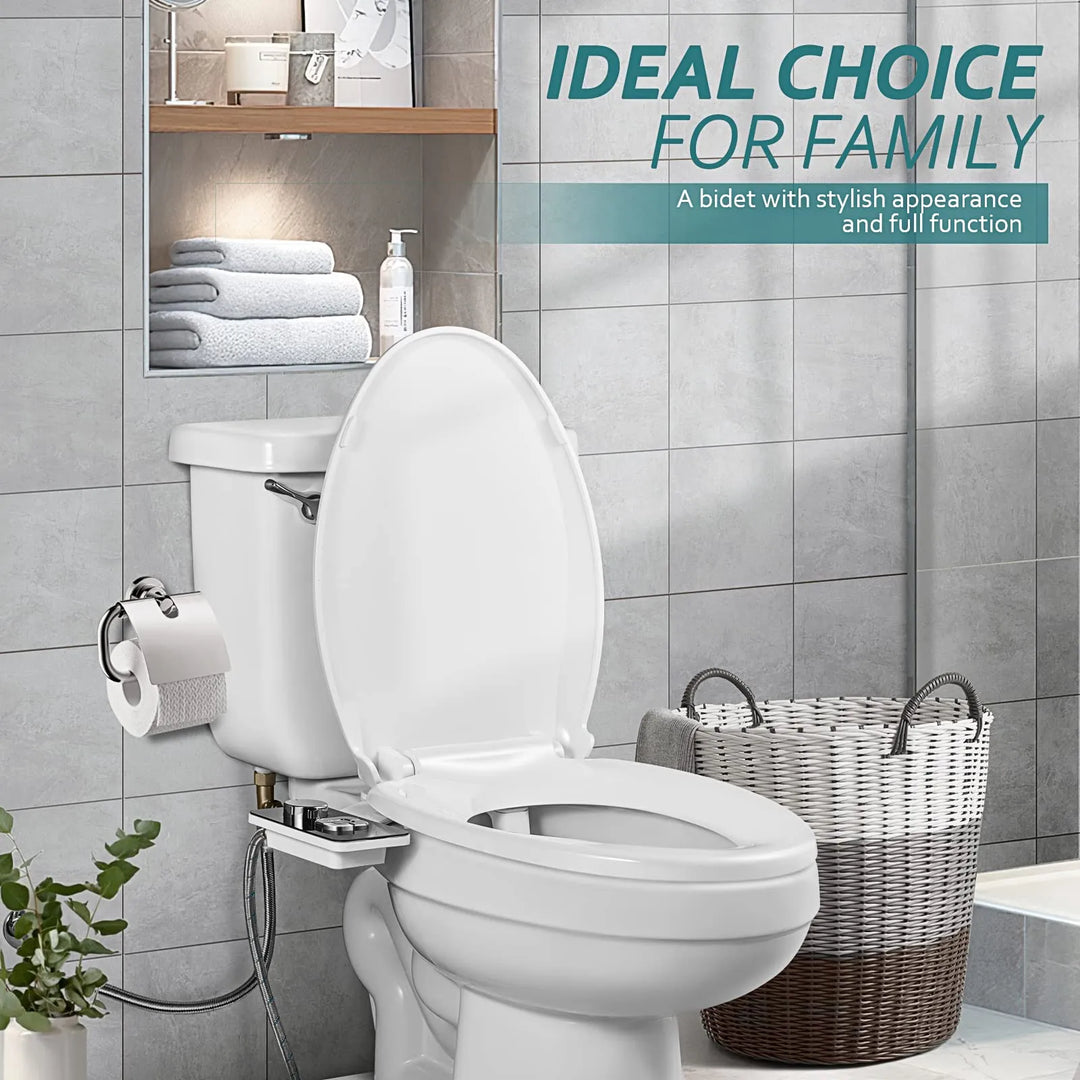 Lisslune | DELUXE | Ultra-thin bidet toilet seat attachment | Hygienic personal care
