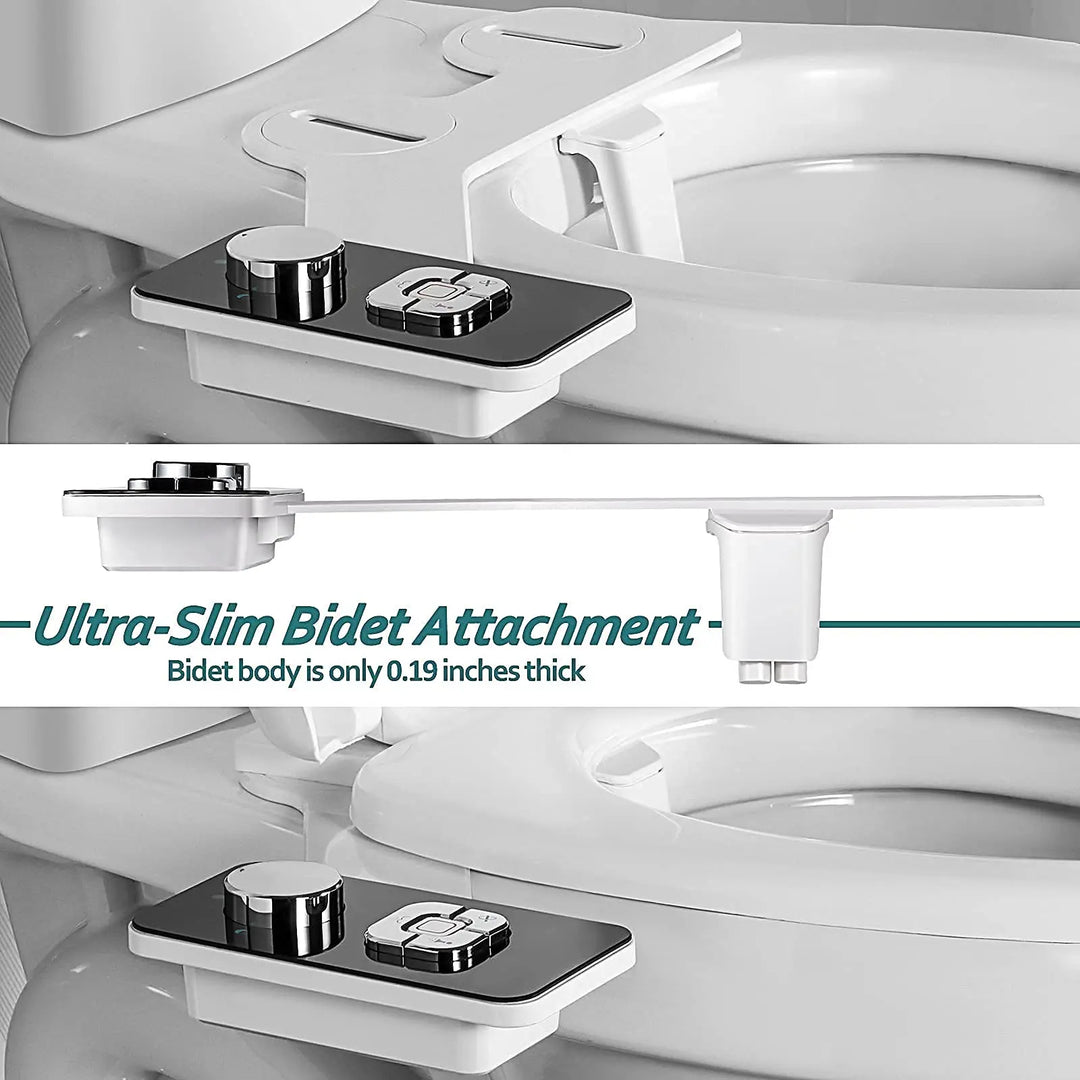 Lisslune | DELUXE | Ultra-thin bidet toilet seat attachment | Hygienic personal care