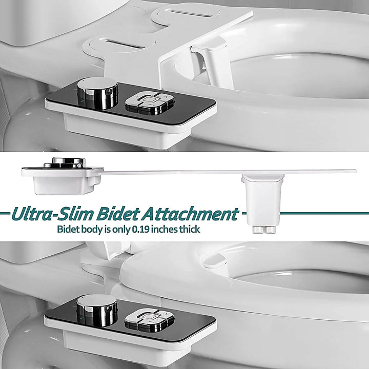Lisslune | DELUXE | Ultra-thin bidet toilet seat attachment | Hygienic personal care