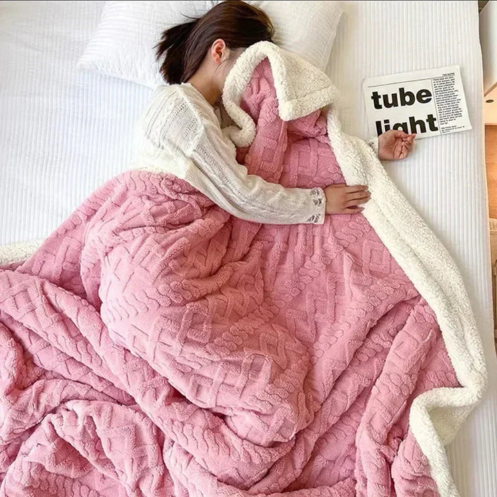 Lisslune | Heavy Winter Blanket with Soft Lamb Wool Ceiling Layer