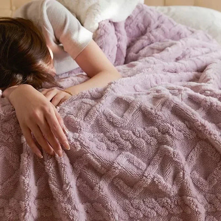 Lisslune | Heavy Winter Blanket with Soft Lamb Wool Ceiling Layer