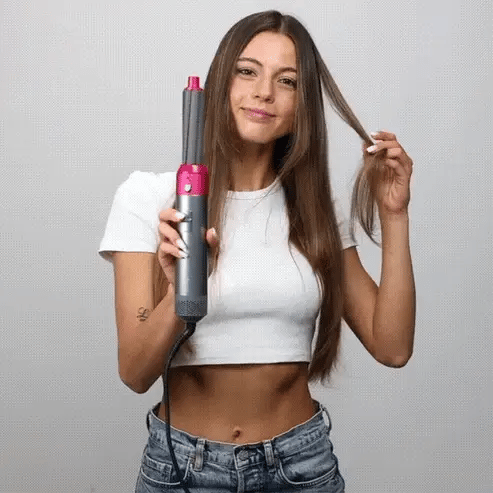 Lisslune | 5-in-1 Hair Styler | Auto Curler, Blow Dryer & Flat Brush for All Hair Types at Home