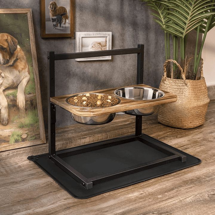 Lisslune | Ergonomic Feeding Station made of Stainless Steel for Large & Medium Dogs