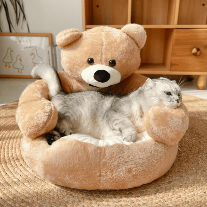 Lisslune | SAMIYA CAT BED – Round cuddle bed for cozy cat sleep