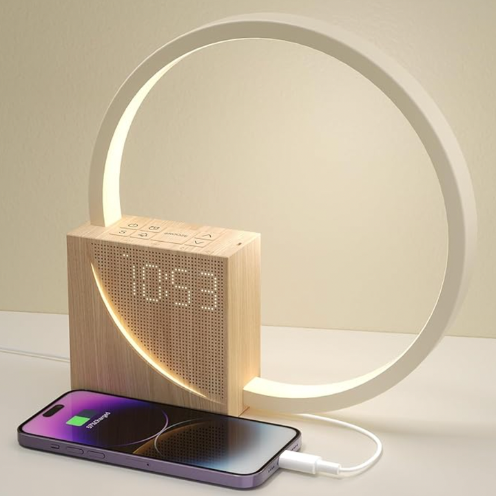 Lisslune | Sunrise Simulation Alarm Clock with Built-In Charger
