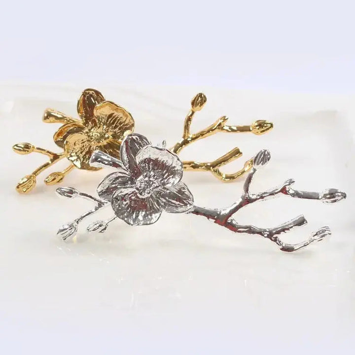 Lisslune | Bird & Flower Napkin Rings - 4 Pieces
