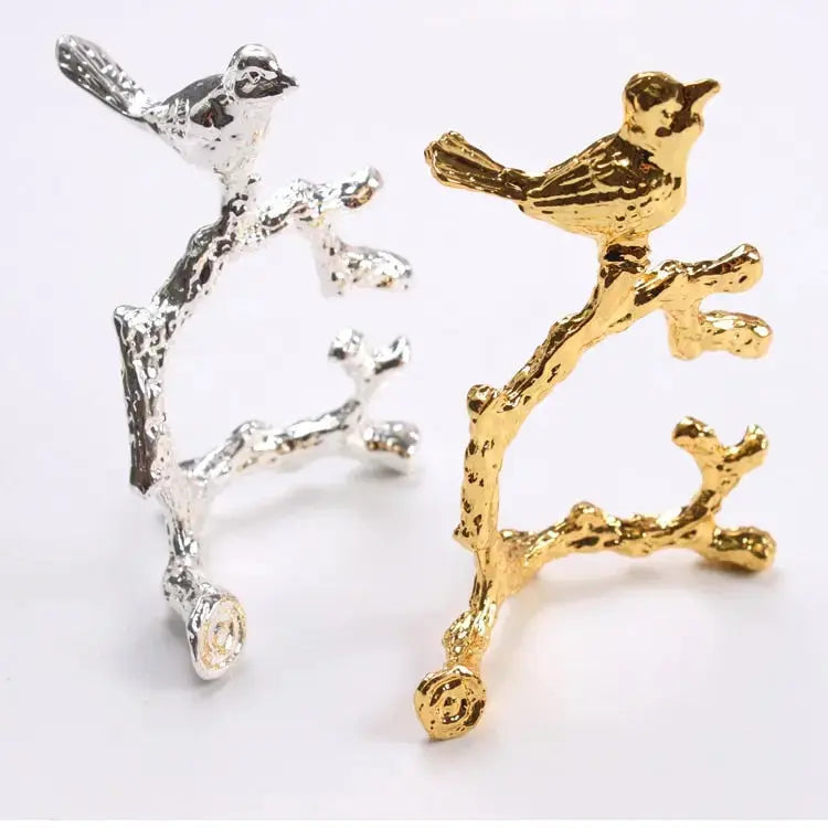 Lisslune | Bird & Flower Napkin Rings - 4 Pieces