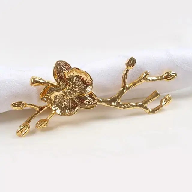 Lisslune | Bird & Flower Napkin Rings - 4 Pieces
