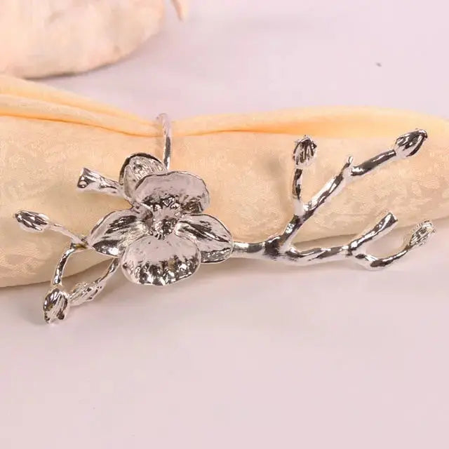 Lisslune | Bird & Flower Napkin Rings - 4 Pieces