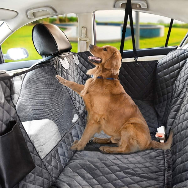 Lisslune | Dog Car Seat with Hard Bottom & Back Seat Extender for Travel | Car Seat Protection for Large Dogs