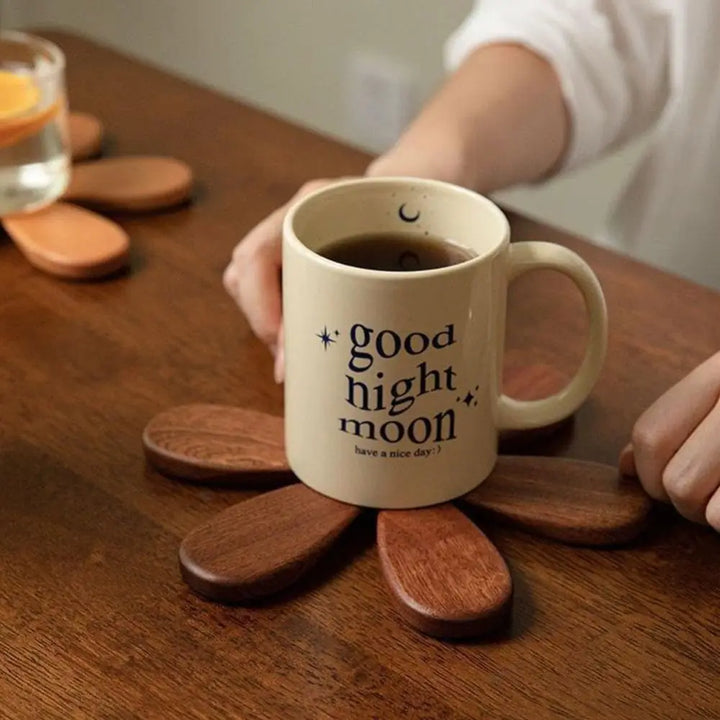 Lisslune | Wood Walnut 3 heat-insulating coasters made of wood