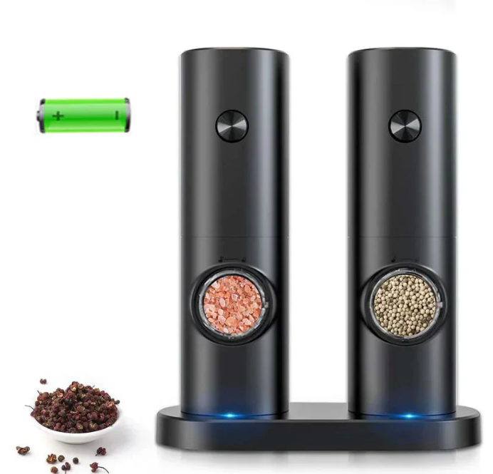 Lisslune | GrindPro – Electric Pepper & Salt Grinder with LED