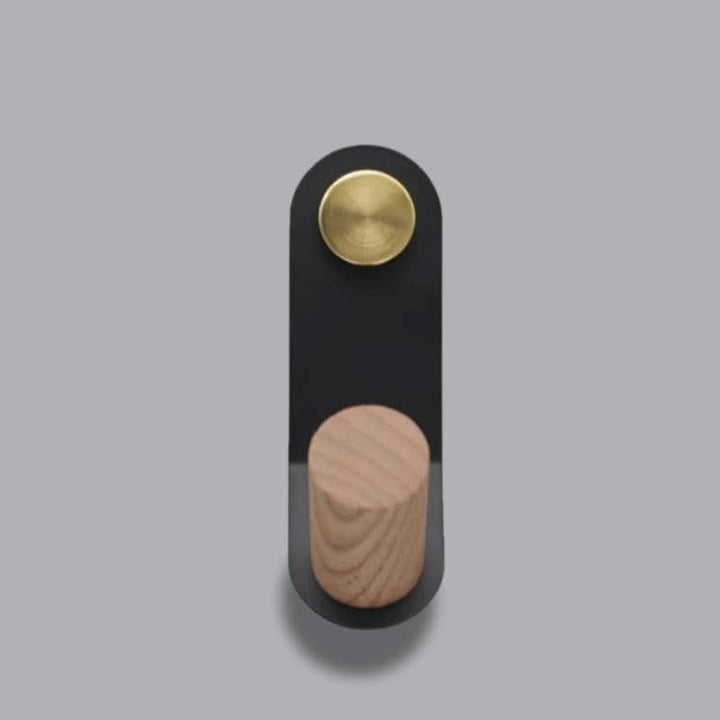 Lisslune | Scandinavian Pastel Wall Hook with Oak & Brass