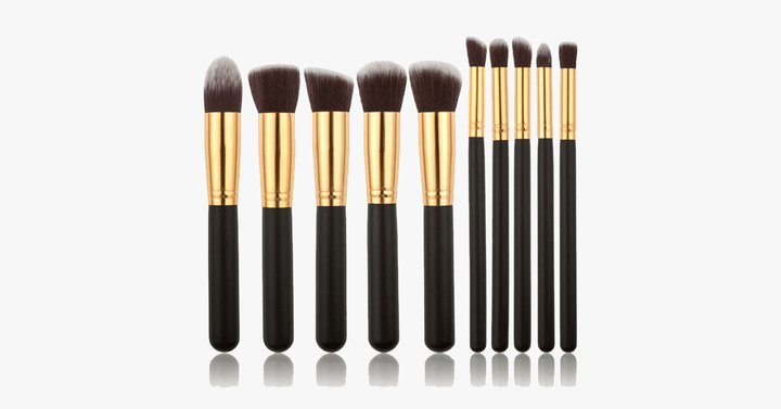 Lisslune | 10-piece handcrafted Kabuki brush set – Blend makeup stylishly
