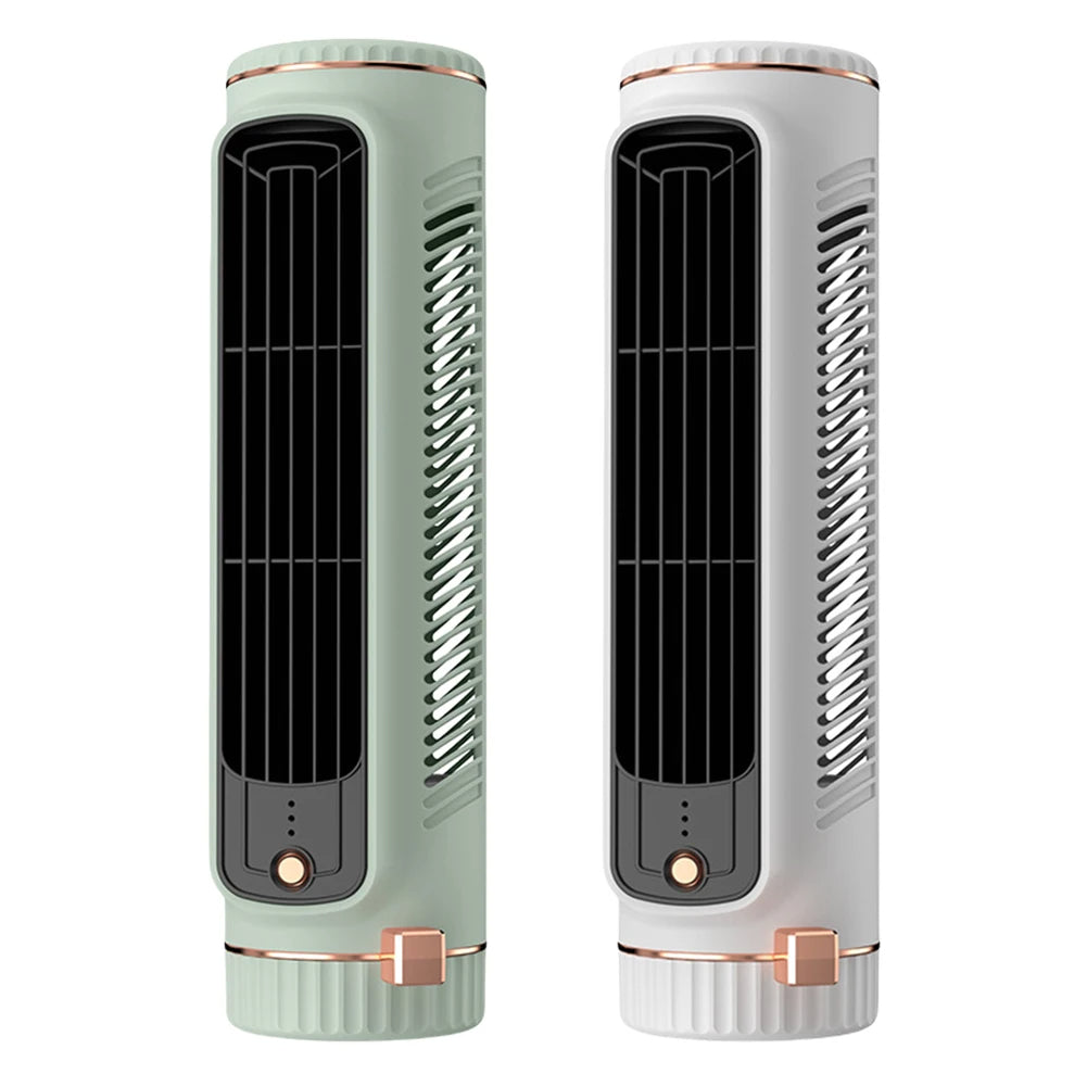 Lisslune | CoolBreeze Mini – Portable bladeless tower fan with USB charging function