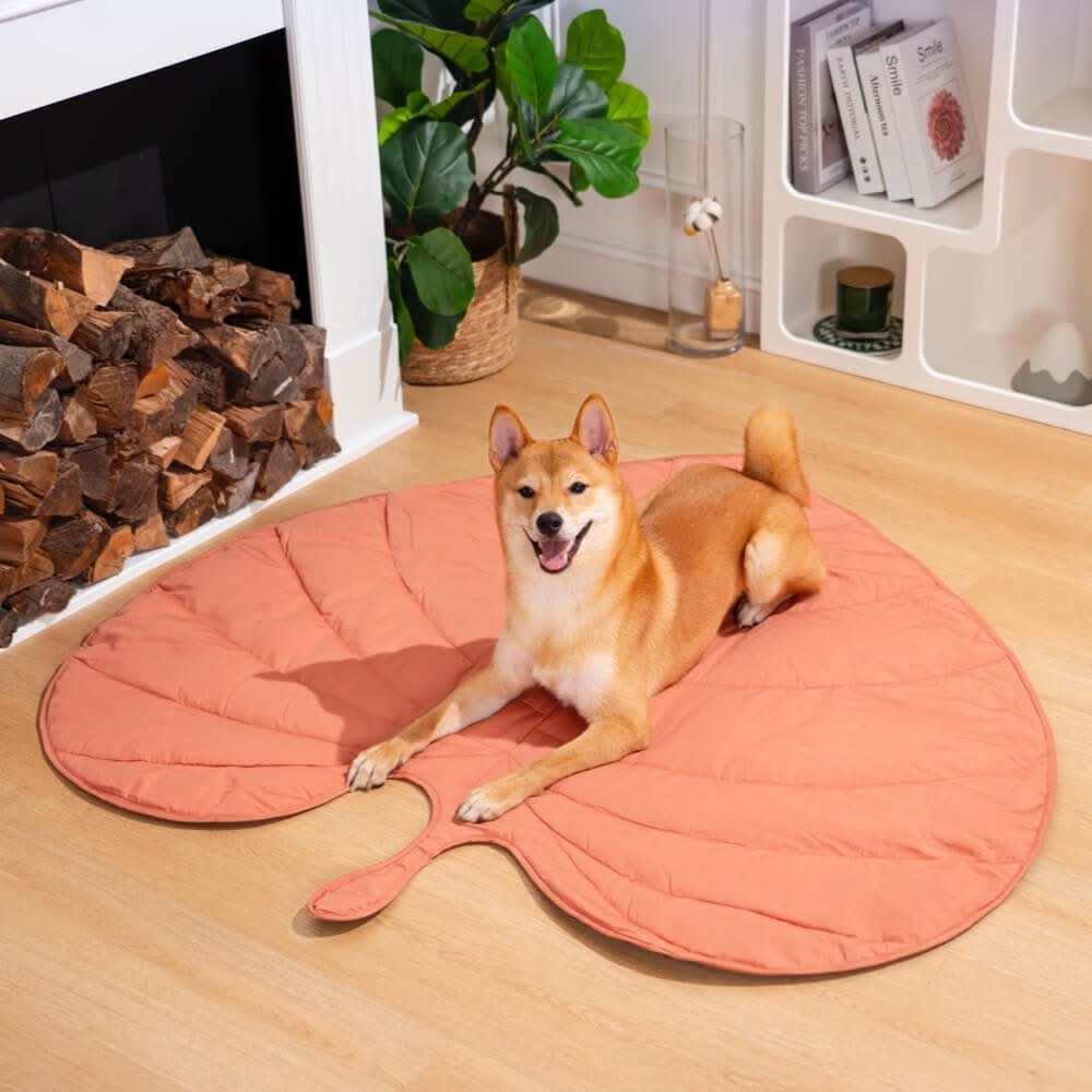 Lisslune | LeafNest Dog Bed – Comfortable Leaf-shaped Bed made of Cotton and Polyester