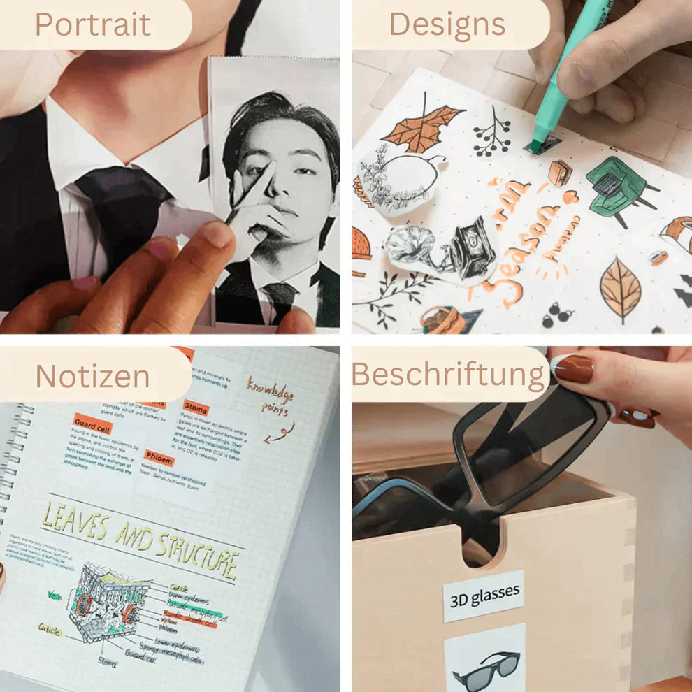 Lisslune | Mini Wireless Pocket Printer – Portable Bluetooth Thermal Printer for Photos, Labels & Notes