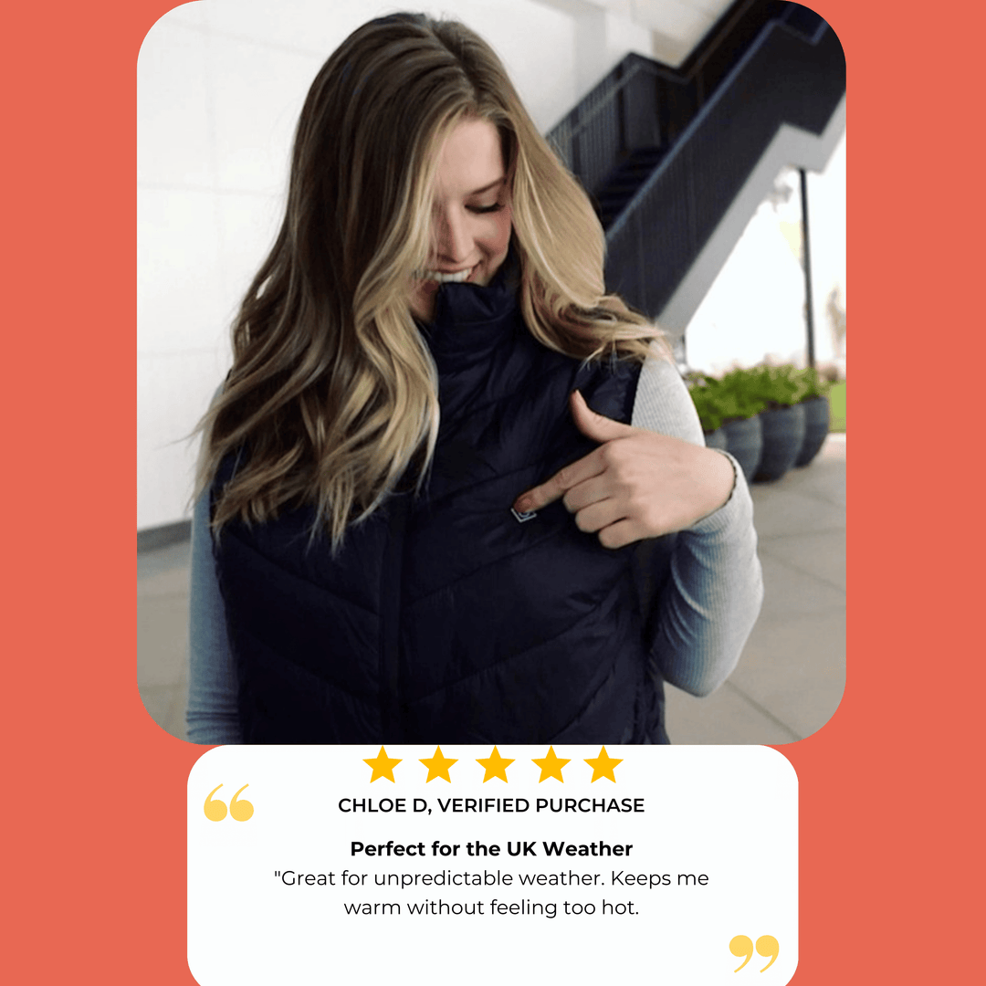 Lisslune | Heated Gilet – Lightweight Body Warmer Heated Jacket for Ultimate Comfort
